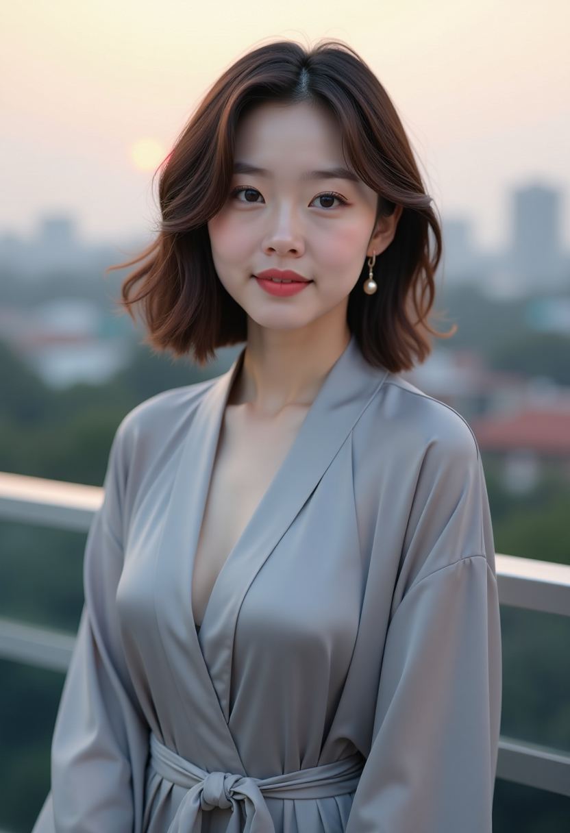 女孩看展览