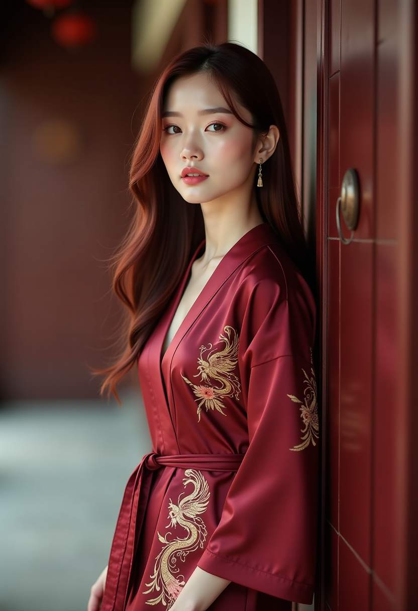 女孩学习桌面